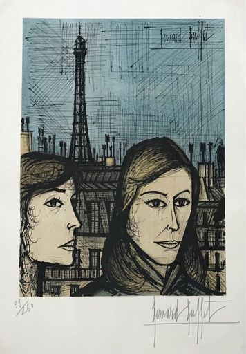 Bernard BUFFET - Print-Multiple - Devant la Tour Eiffel 