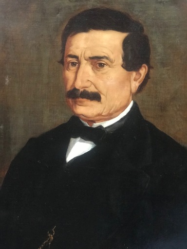 Hermenegildo BUSTOS - Pintura - Retrato de J. Alvarez Suárez
