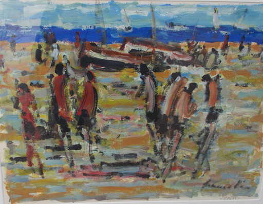 Joseph FRANCELI - Painting - La plage