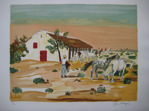 Yves BRAYER - Stampa-Multiplo - LITHOGRAPHIE SIGNÉE AU CRAYON NUM/242 HANDSIGNED LITHOGRAPH 