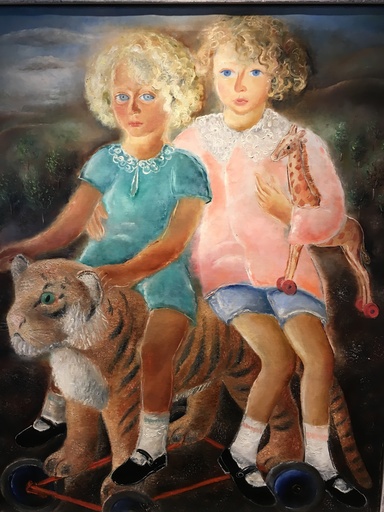 Reuven RUBIN - Gemälde - A double portrait of two boys