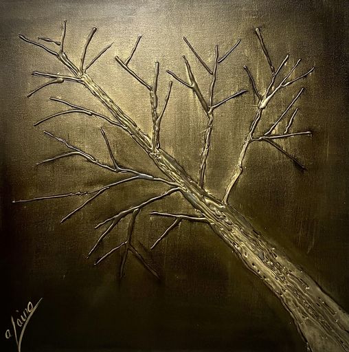 Alain OLIVIERI - Peinture - L'arbre d'or