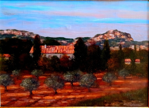 Roger DELAPIERRE - Peinture - Les Baux de Provence.