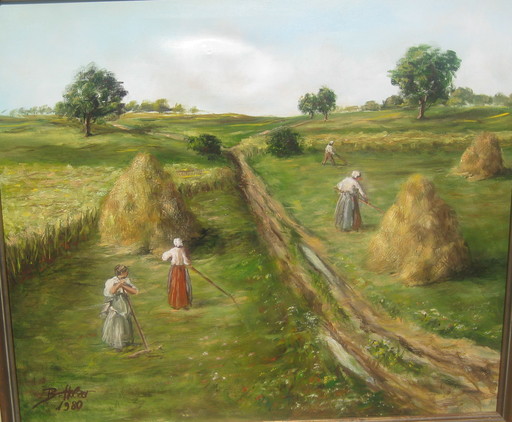 Brigitte HOLZER - Painting - Frauen bei der Feldarbeit