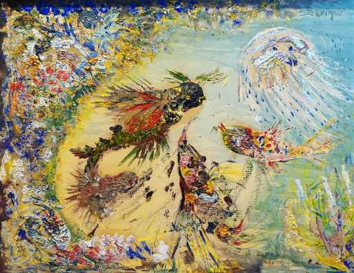 Angeles BENIMELLI - Gemälde - EMSB2: Deep Parrot