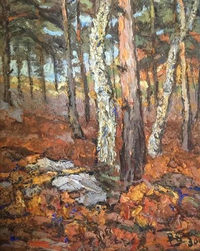 Paul CIROU - Peinture - View of a forest in Algeria 