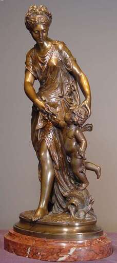 Jean-Louis GRÉGOIRE - Sculpture-Volume - Maiden with Cherub