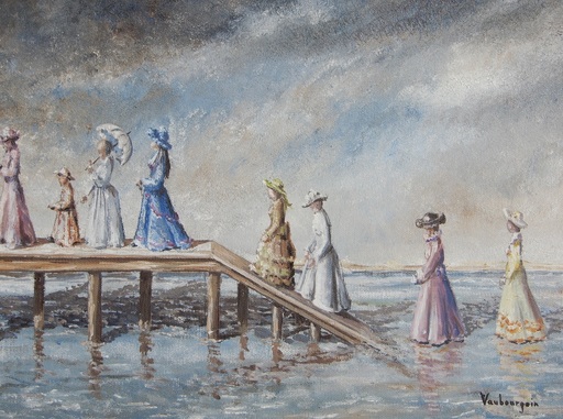 Thierry VAUBOURGOIN - Painting - On a marché sur l'eau