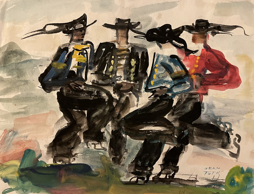 Jean TOTH - Drawing-Watercolor - La Danse 