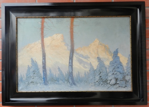 George HERING - Pittura - view of the Alps