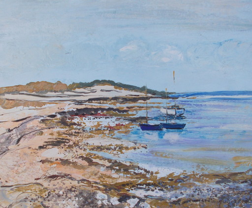 Maurice AUGIZEAU - Painting - Les bateaux