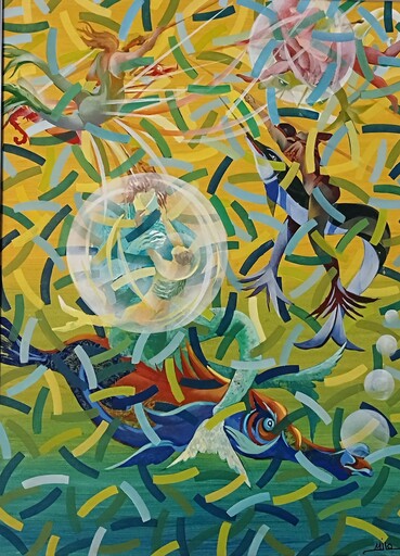 Milo LOMBARDO - Painting - 20000 Mila Leghe in Fondo al Mare