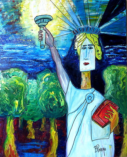 Bernard PINEAU - Painting - H108F40 Sathya & Freedom