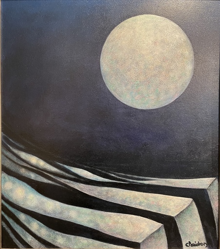 Jacques CHAIDRON - Painting - Lune - Moon 