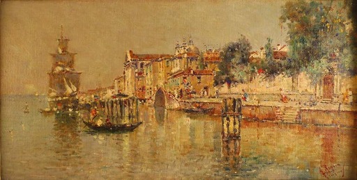 Antonio REYNA MANESCAU - Peinture - Venetian scene
