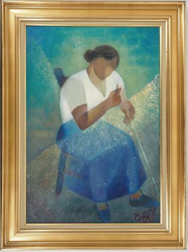 Louis TOFFOLI - Gemälde - The Fisherman's Wife