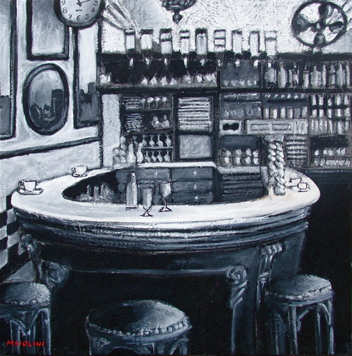 Carlo MAIOLINI - Painting - Le Bar Fer à Cheval