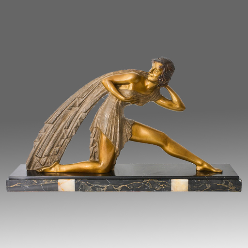 Dimitri CHIPARUS - Sculpture-Volume - "Femme Allongée" by Demetre Chiparus