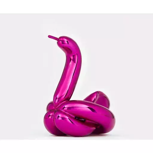 杰夫·昆斯 - 雕塑 - Balloon Swan (Magenta)