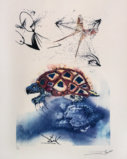 Salvador DALI - Estampe-Multiple - The Mock Turtle's Story