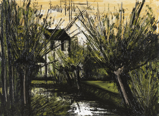 Bernard BUFFET - Peinture - Maison dans les arbres