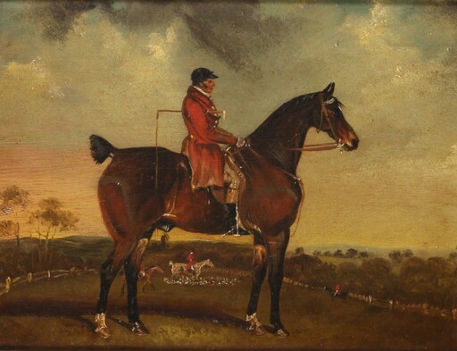 George WRIGHT - Pittura - Chestnut Hunt with Rider