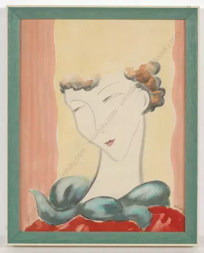 Boris DEUTSCH - Disegno Acquarello - "Art Deco Beauty"
