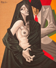 Alfredo MONTAÑA - Painting - Dama con Capa I
