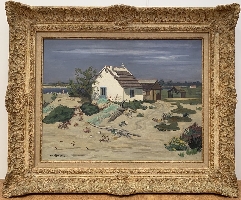 Yves BRAYER - Painting - Cabanes en camargue 