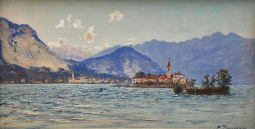 Fausto ZONARO - 绘画 - Isola Bella sul Lago Maggiore