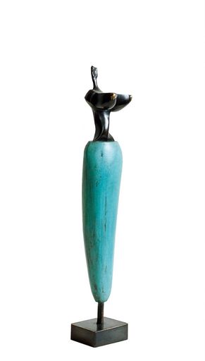 Thierry PELLETIER - Skulptur Volumen - petite déesse bleue