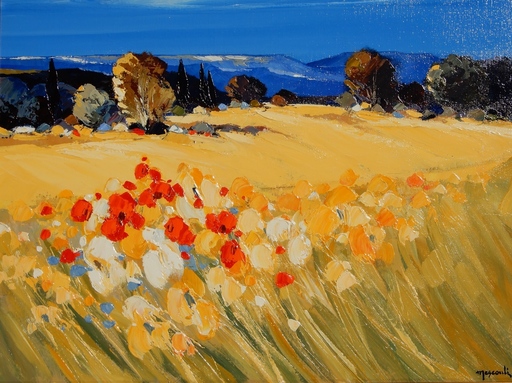 Claude MESCOULI - Painting - Fleurs en liberté
