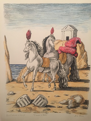 乔治•德•基里科 - 版画 - I cavalli di Achille, 1971