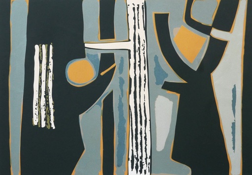 Raymond GUERRIER - Print-Multiple - Composition abstraite