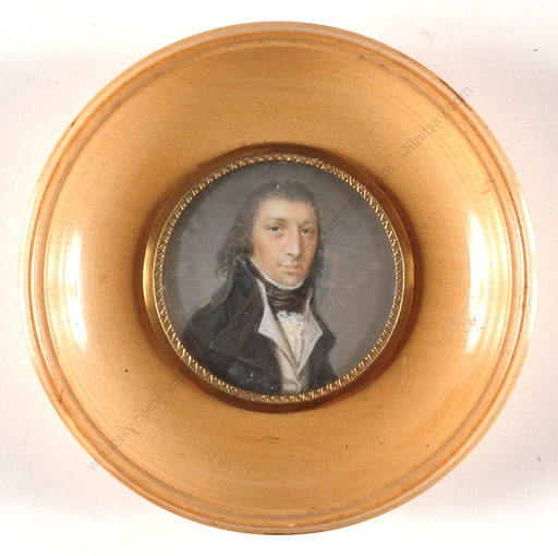 Michel THOUESNY - Miniature - "Monsignor Mollais, Girondist from Bordeaux", miniature on i