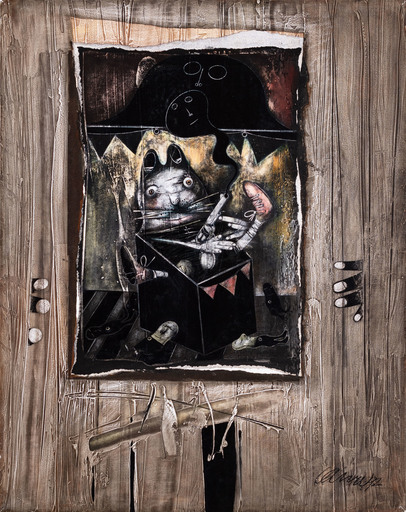 Pedro Pablo OLIVA - Peinture - LA VIOLENCIA SOLO ES REMEDIO DE SOLITARIOS