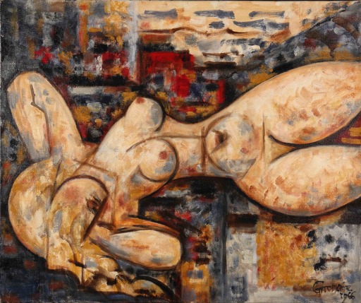 Marcel GROMAIRE - Peinture - Nu allongé 