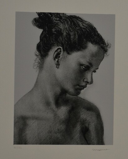 Francesco MESSINA - 版画 - ritratto di ragazza