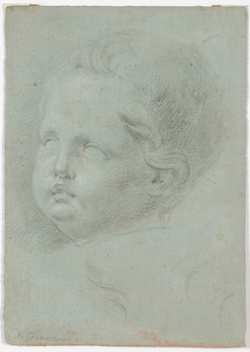Francesco CASANOVA - 水彩作品 - Francesco Casanova (1727-1802) "Child's head study" drawing
