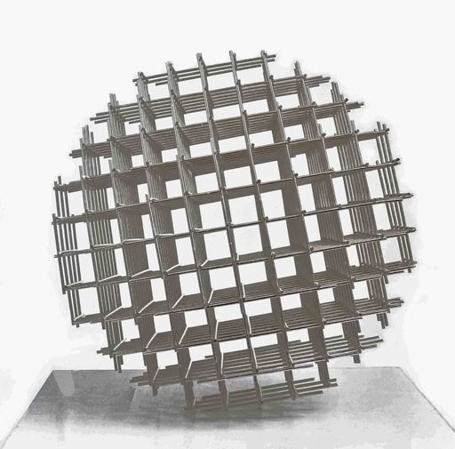 François MORELLET - Sculpture-Volume - Sphère-trames