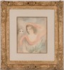 Marie LAURENCIN - Drawing-Watercolor - Deux Tetes de Femmes 