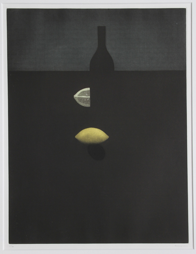 Yozo HAMAGUCHI - Stampa-Multiplo - Bottle With Lemon In The Darkenss
