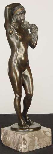 Marcel KLEINE - Sculpture-Volume - Nude with Garland