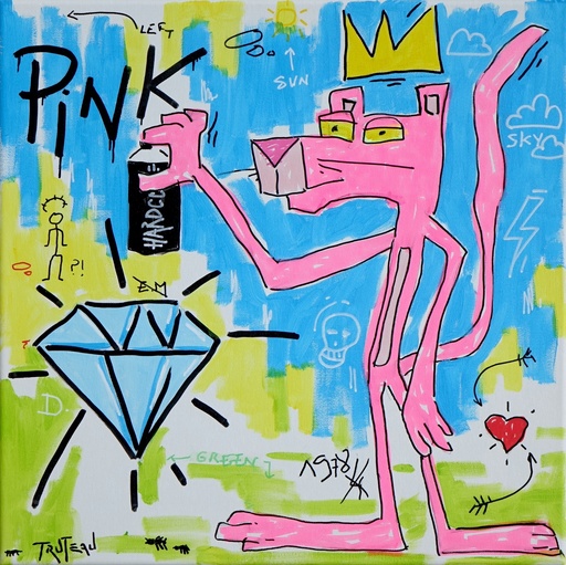 Frédéric TRUTEAU - Peinture - Childhood Memories (Pink Panther)