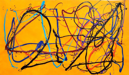 Dana GORDON - Painting - The Wayward Way (Abstract painting)