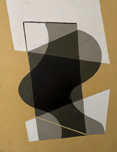 Jeremy ANNEAR - Painting - Folding Form III (Case Yellow)