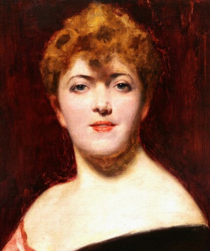 Emile Auguste CAROLUS-DURAN - Pintura - Portrait de Jeanne Samary, de la Comédie-Française
