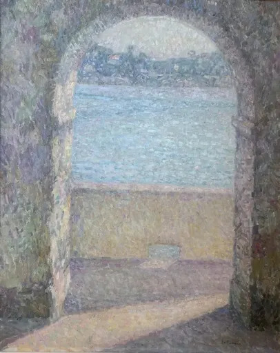 Henri LE SIDANER - Gemälde - La Porte de la mer, Villefranche-sur-Mer