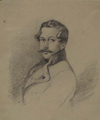 Leopold STEINRUCKER - 水彩作品 - "Portrait of a Gentleman", ca 1840
