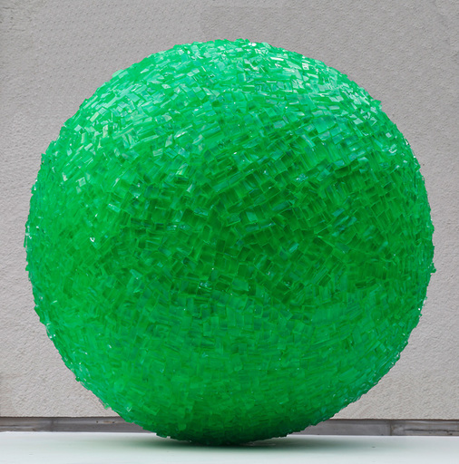 Reiner SELIGER - Sculpture-Volume - o.T. - Glaskugel grün